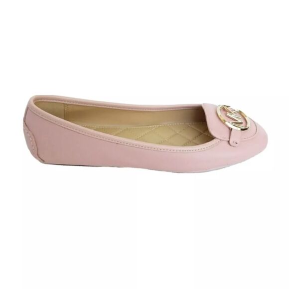 Michael Kors Lillie Moc Pink Leather Ballet Flats - Picture 1 of 8